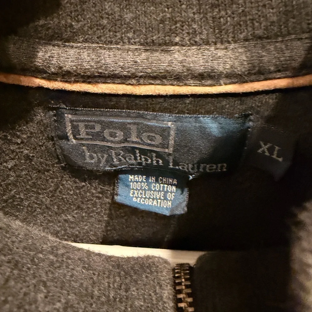 Polo by Ralph Lauren Men's Grey Quarter-Zip Sweater Size XL